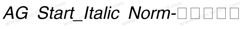AG Start_Italic Norm字体转换
